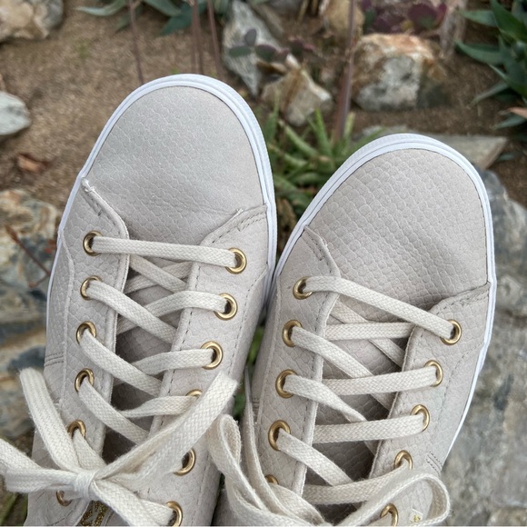 KEDS Tan Lace-Up Sneakers with Snake Print Texture ⭐️Excellent Condition - Picture 4 of 13